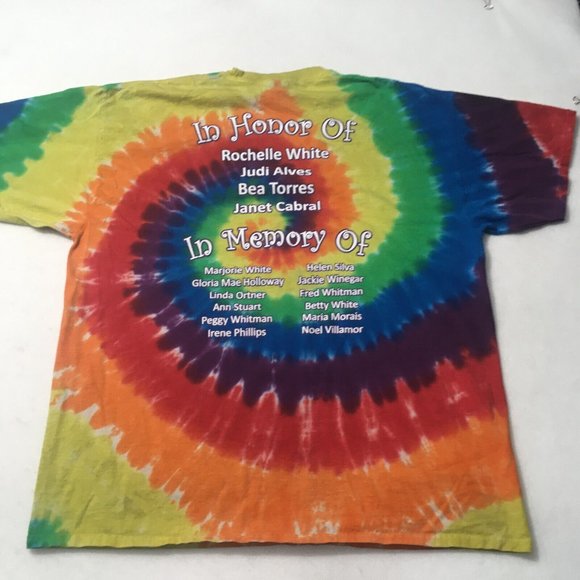 #HH Port & Company Peach Love & Cure Dream Love Tie Dye Multicolor T Shirt 2XL - Picture 1 of 8